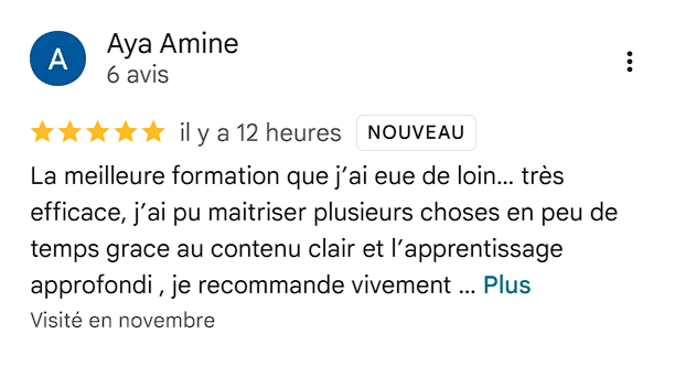Avis de Aya Amine
