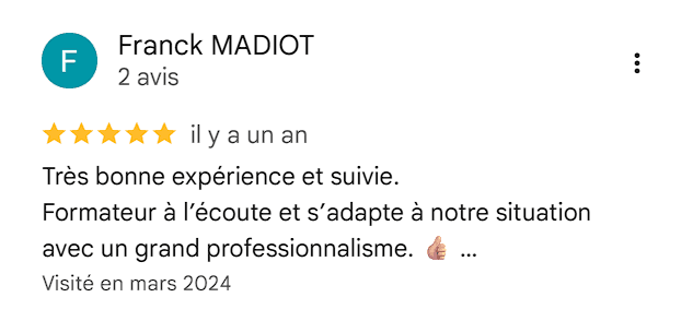 Avis de Franck MADIOT